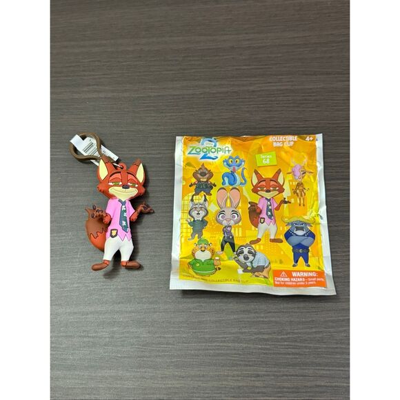 Disney Zootopia 2 Figural Bag Clip Keychain - Nick Wilde - Picture 1 of 2